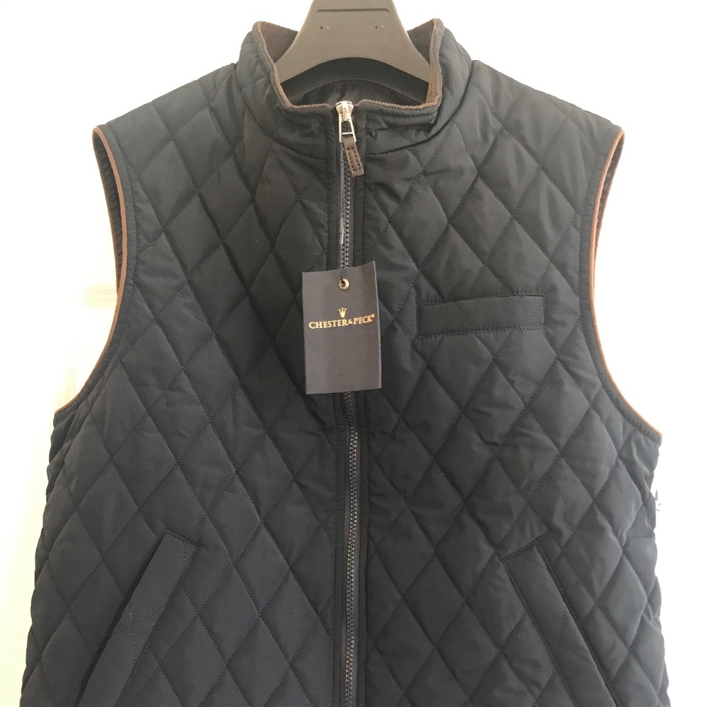 Navy Blue Vest - Chester & Peck